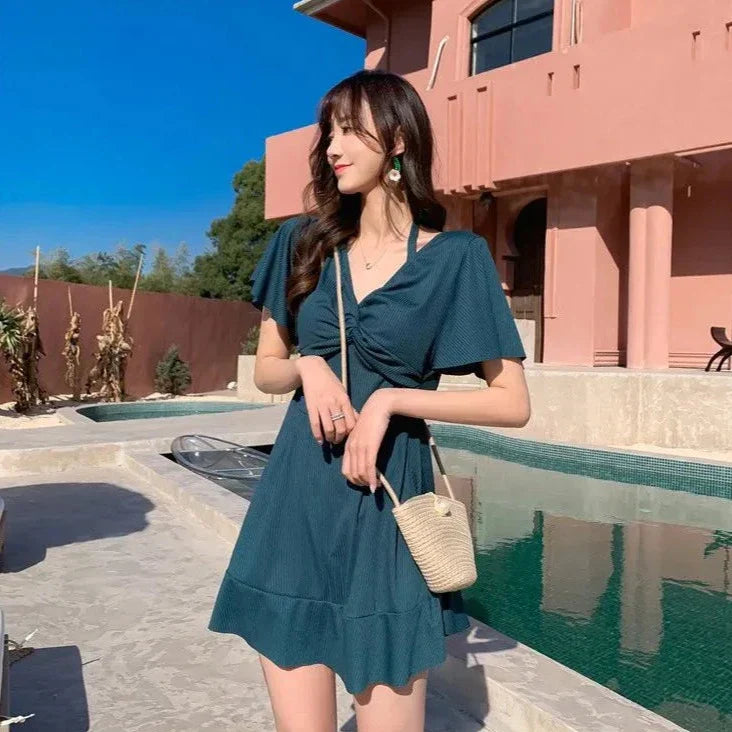 Zwemjurk Vrouw Elizabeth Stijl Badjurk Strandjurk