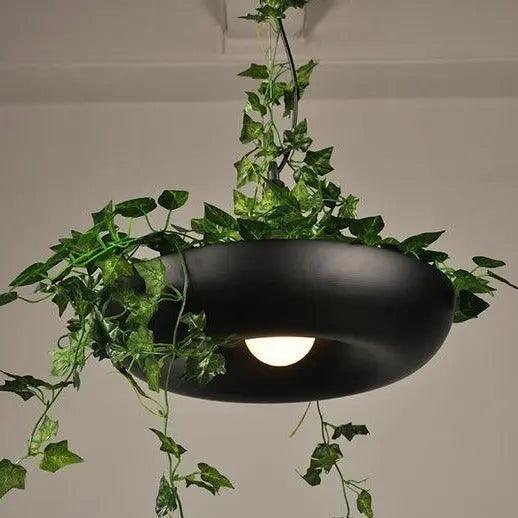 Scandinavische Hanglamp met Plantenbak – Decoratieve Lamp voor Binnenplanten – Moderne Verlichtingscombinatie