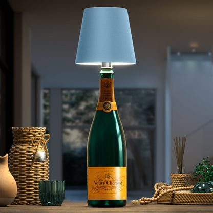 Flessenlamp Draadloos Oplaadbaar LED Zwart 3000K USB-C Tafellamp Wijnfles Bar Sfeerverlichting