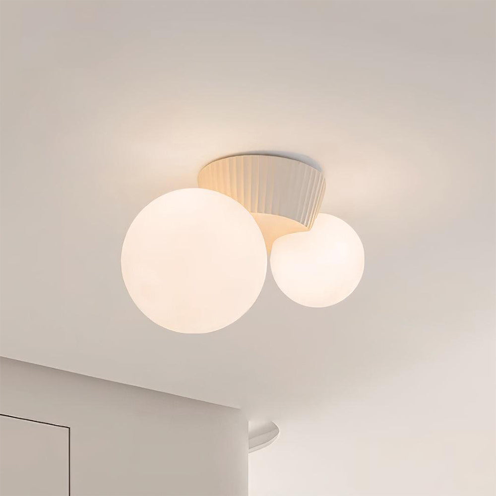 Hanglamp Plafond 2 Lichtbollen Resin Groen Woonkamer Slaapkamer Hal Bollamp Modern Design