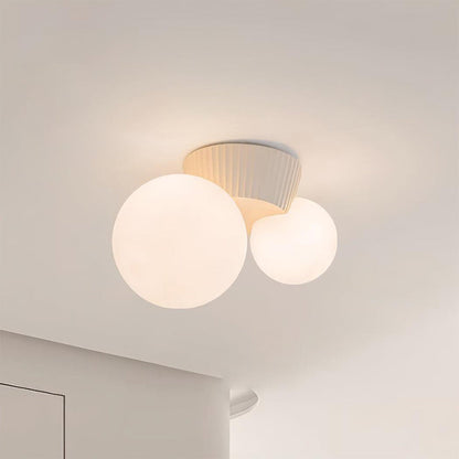 Hanglamp Plafond 2 Lichtbollen Resin Groen Woonkamer Slaapkamer Hal Bollamp Modern Design