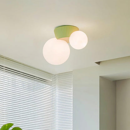 Moderne Plafondlamp met Dubbele Bollen – Stijlvolle Scandinavische Wandverlichting voor Woonkamer en Slaapkamer