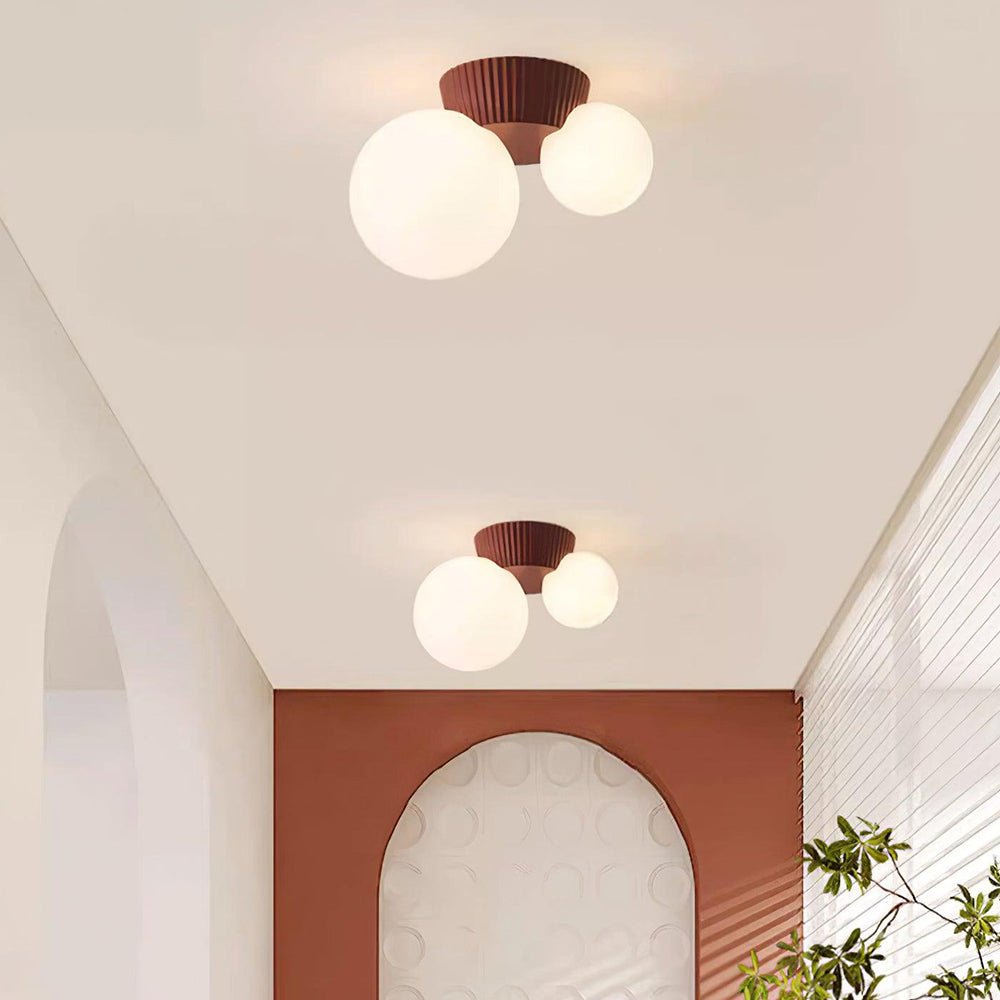 Hanglamp Plafond 2 Lichtbollen Resin Groen Woonkamer Slaapkamer Hal Bollamp Modern Design