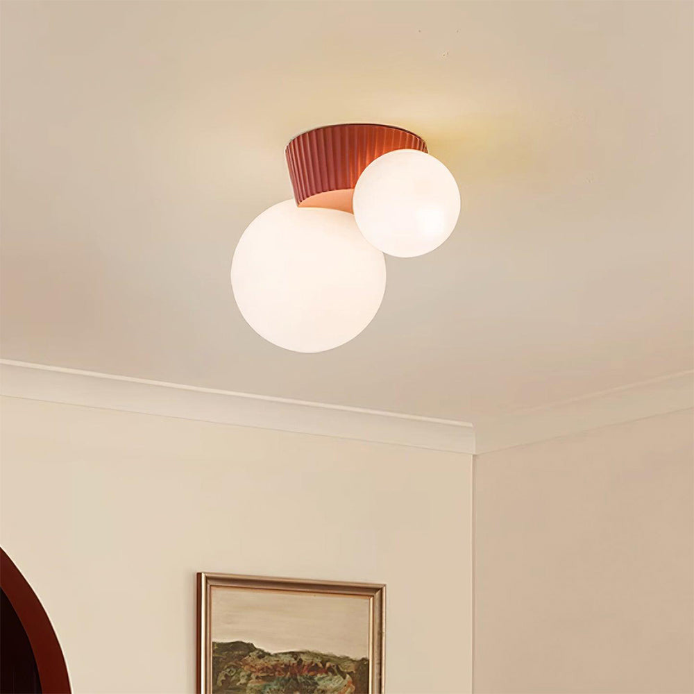 Hanglamp Plafond 2 Lichtbollen Resin Groen Woonkamer Slaapkamer Hal Bollamp Modern Design