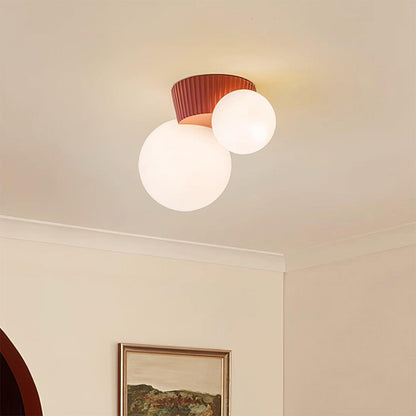 Hanglamp Plafond 2 Lichtbollen Resin Groen Woonkamer Slaapkamer Hal Bollamp Modern Design