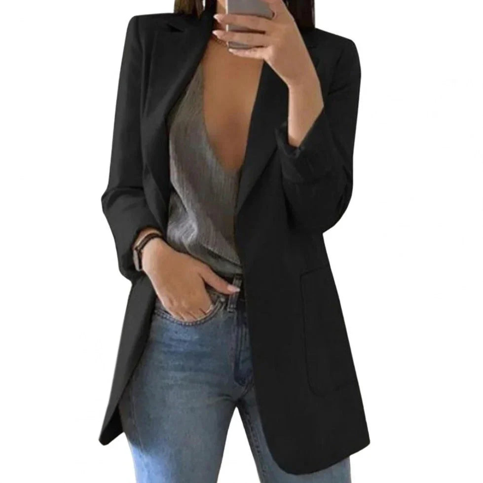 Dames Blazer Comfortabele Lange Jas - StudioMarella