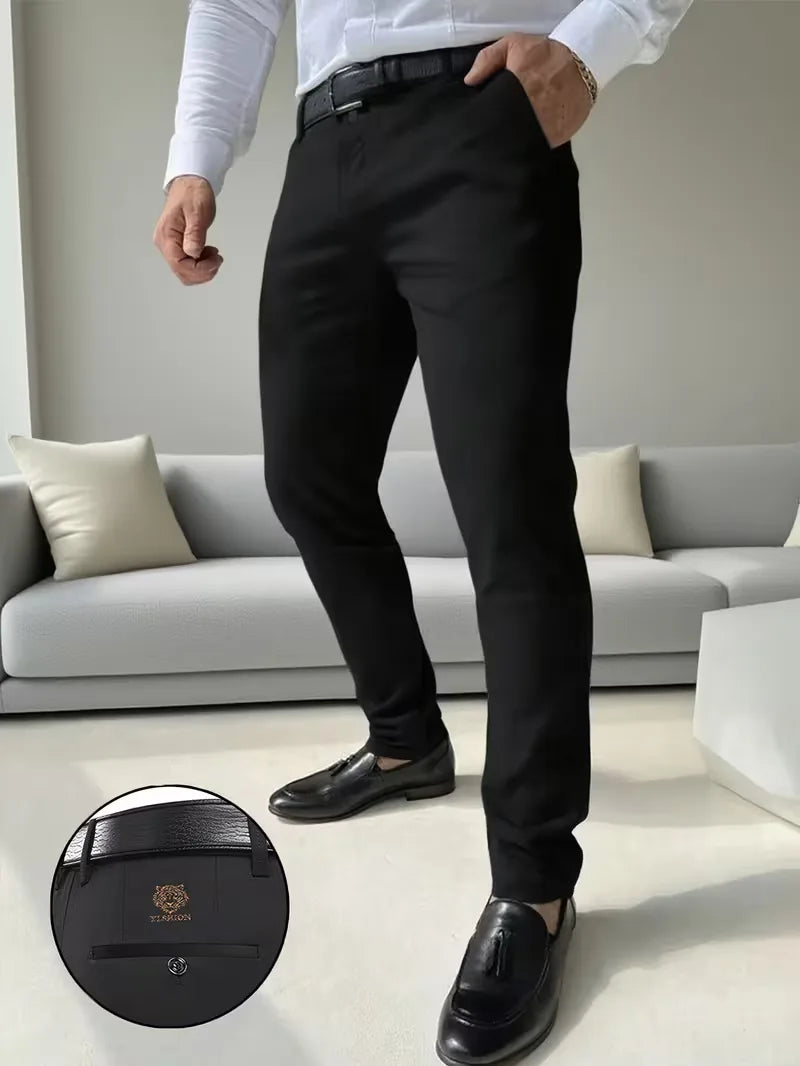 Mannenbroek Slim Fit Lange Tijgerprint Broek - StudioMarella