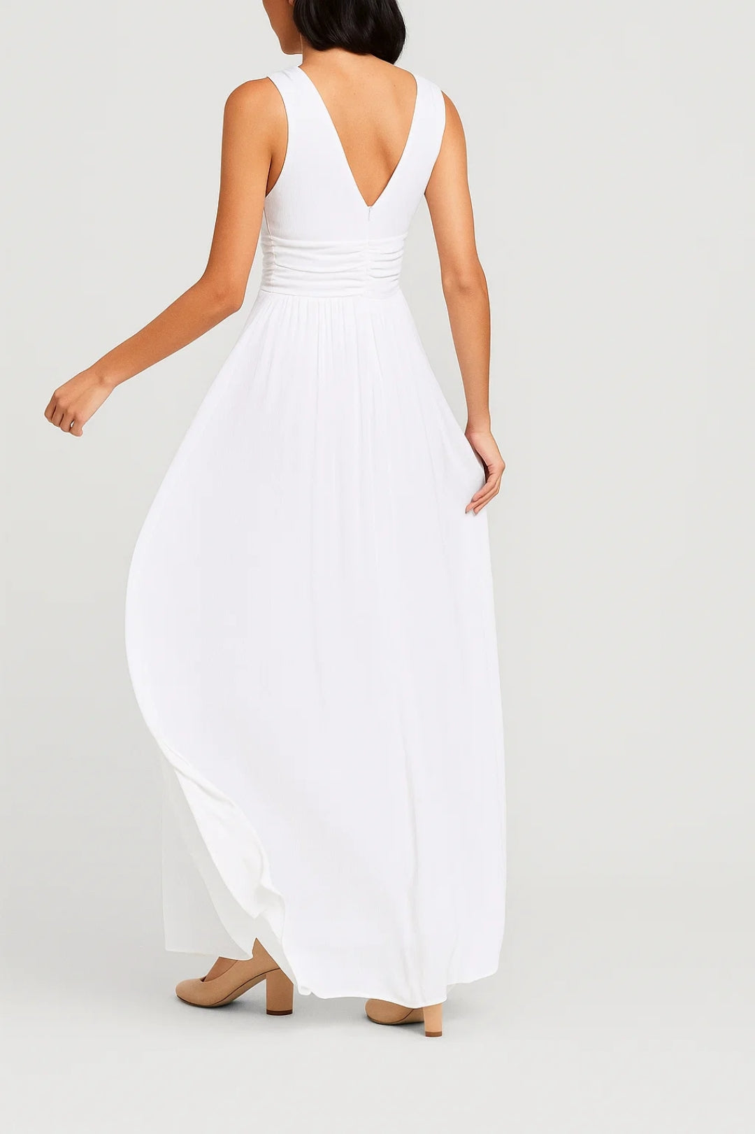 Elegante Maxi Jurk Dames Mouwloos Gala Stijl