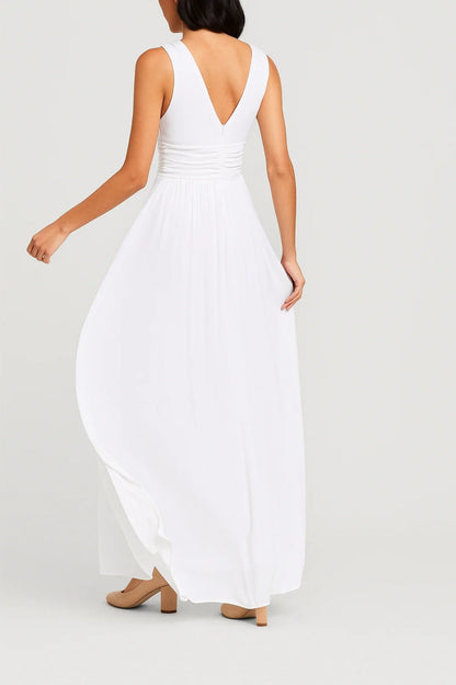 Elegante Maxi Jurk Dames Mouwloos Gala Stijl
