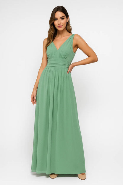 Elegante Maxi Jurk Dames Mouwloos Gala Stijl