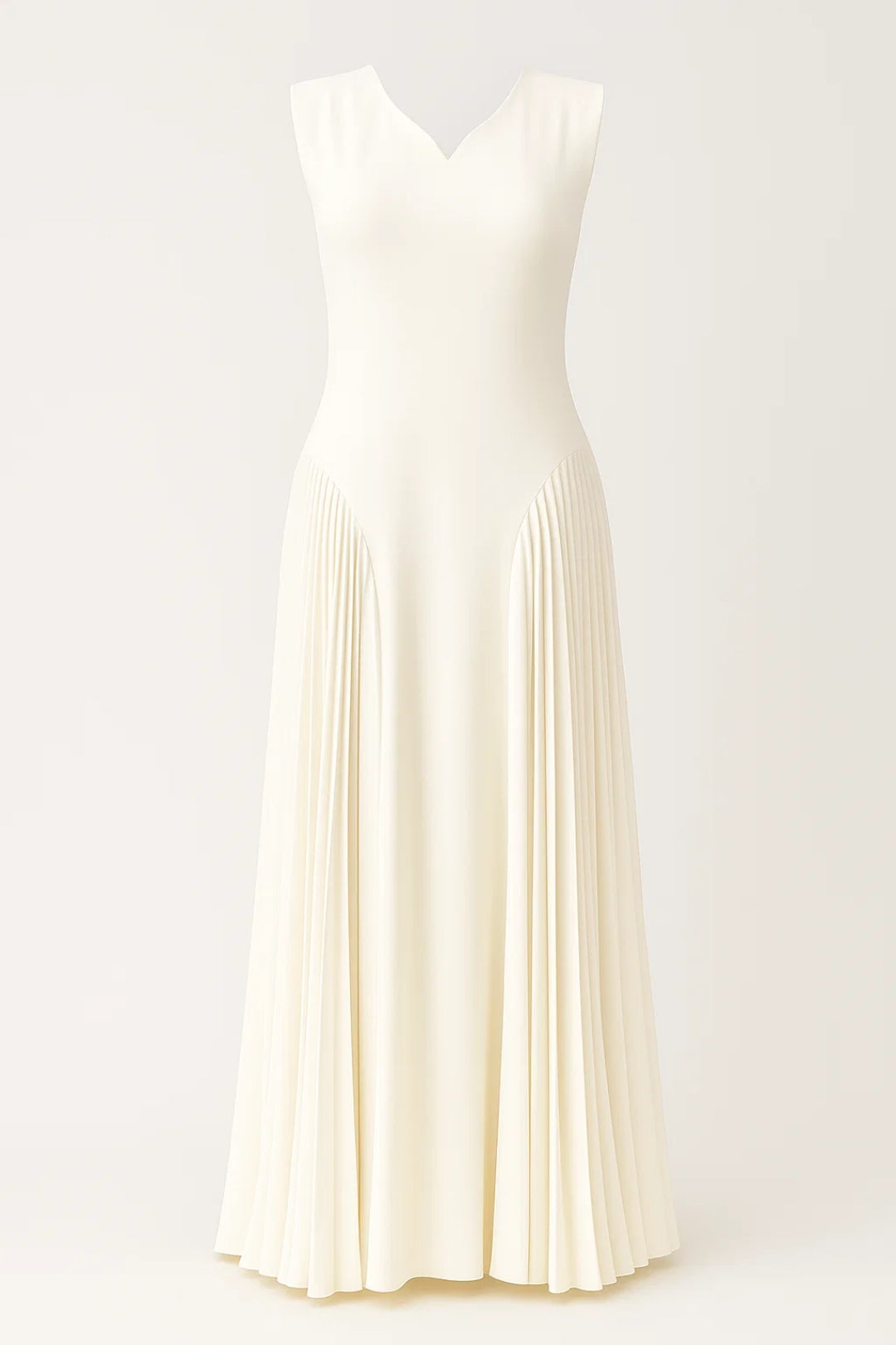 Mouwloze Maxi Jurk Dames Plissé voor Bruiloft - StudioMarella