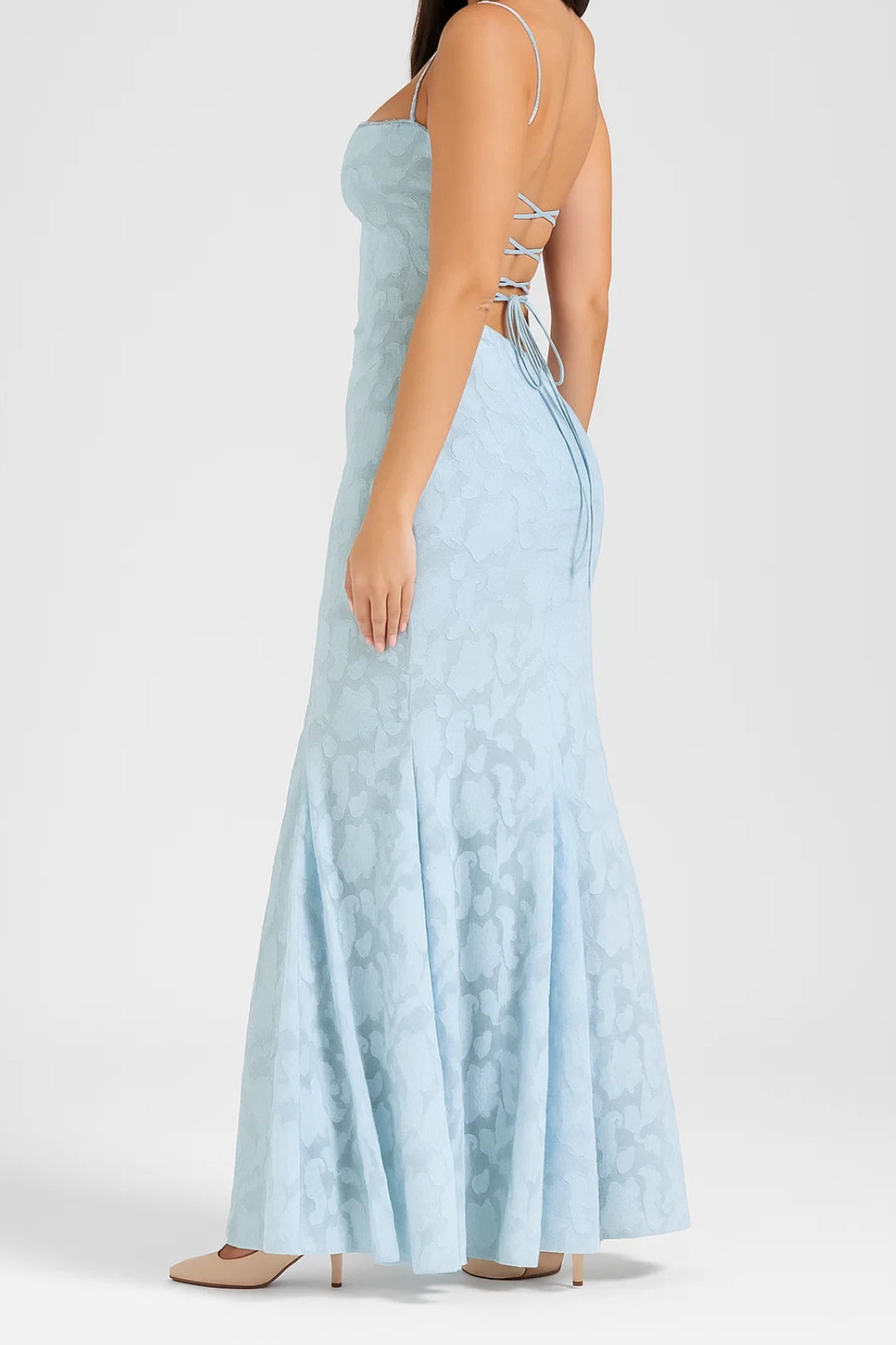 Dames Maxi Jurk Smalle Bandjes met Bloemenprint