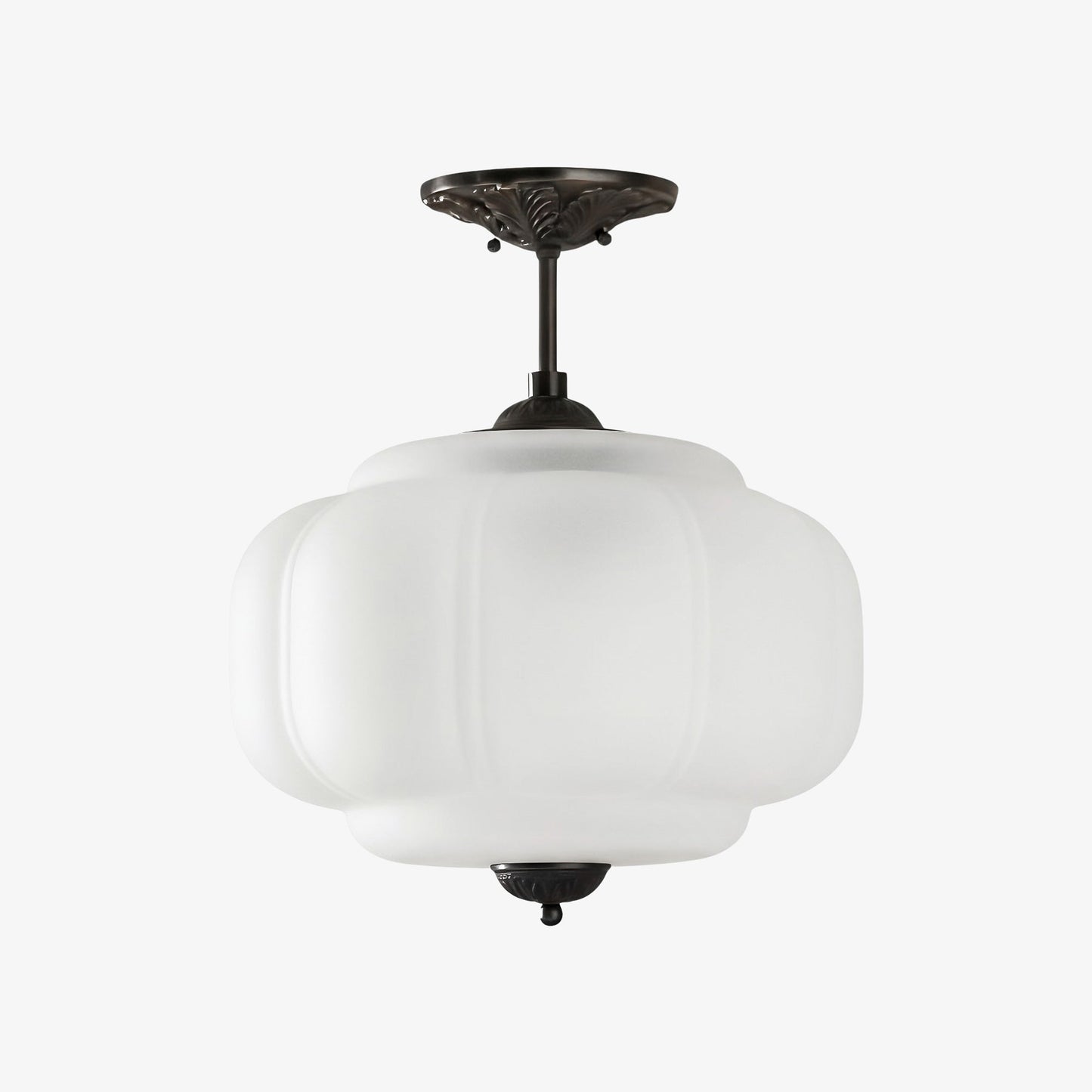 Vintage Melkglazen Hanglamp met Gegolfde Rand – Scandinavische Sfeerverlichting voor Keuken en Slaapkamer