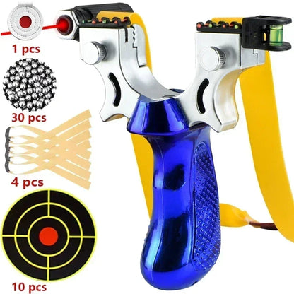 Katapult met ergonomische grip, LED-vizier en waterpas voor nauwkeurig schieten