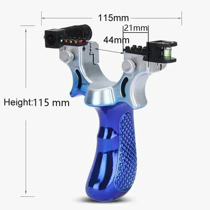 Katapult met ergonomische grip, LED-vizier en waterpas voor nauwkeurig schieten