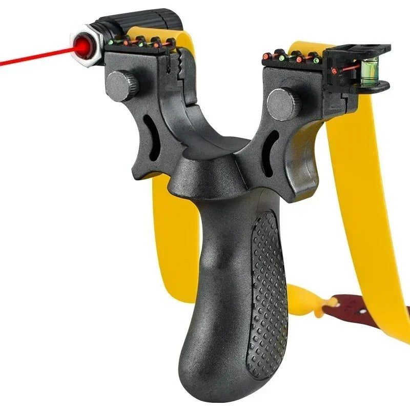 Katapult met ergonomische grip, LED-vizier en waterpas voor nauwkeurig schieten