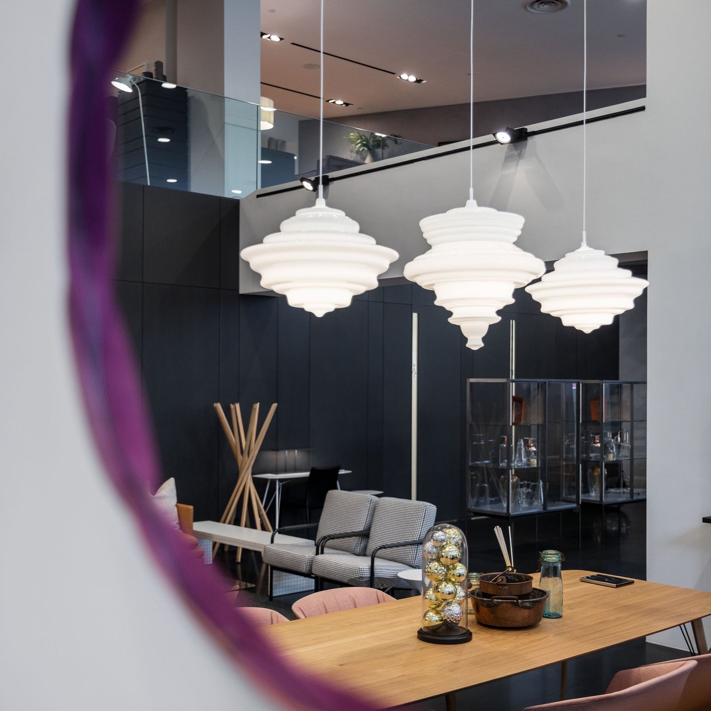 Hanglamp Geïnspireerd op Metropolitan Opera met Vloeiende Silhouet – Handgemaakt Glas in Transparant, Opaal of Amber – Verstelbare Draad 150 cm