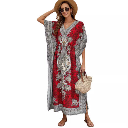 Elegante Zomerjurk Lange V-Hals Jurk voor Vrouw