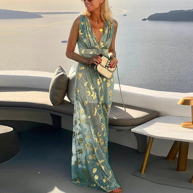 Laura | Lange Maxi Jurk Elegante Stijl - StudioMarella