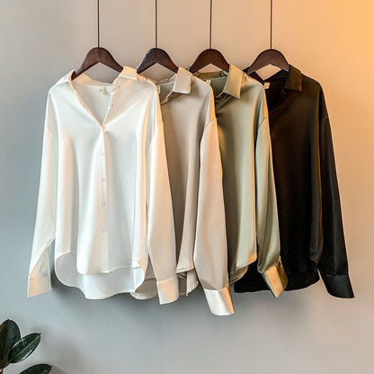 Vrouwelijke Zijden Blouse Elegante Klassiek - StudioMarella