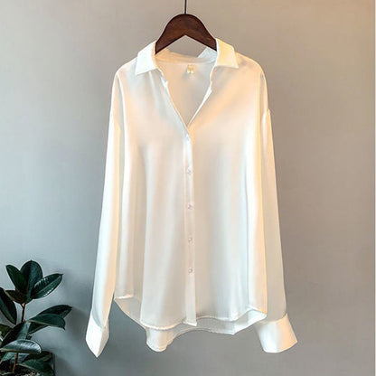 Vrouwelijke Zijden Blouse Elegante Klassiek