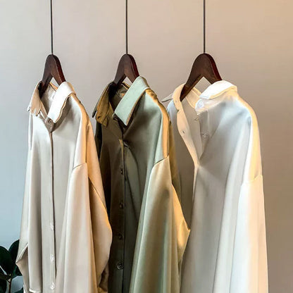 Vrouwelijke Zijden Blouse Elegante Klassiek