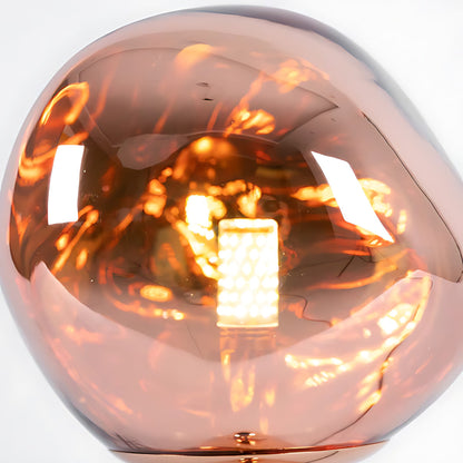 Tafellampe met Gesmolten Lava Textuur in Goud, Roségoud of Zilver