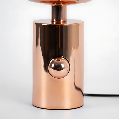 Tafellampe met Gesmolten Lava Textuur in Goud, Roségoud of Zilver