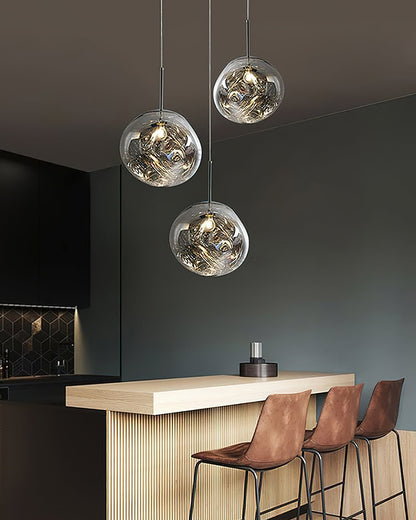 Lavadruppel Hanglamp – Geblazen Glas met Warme Gloed – 4 Maten & 4 Tinten – Modern Artistiek Lichtspel