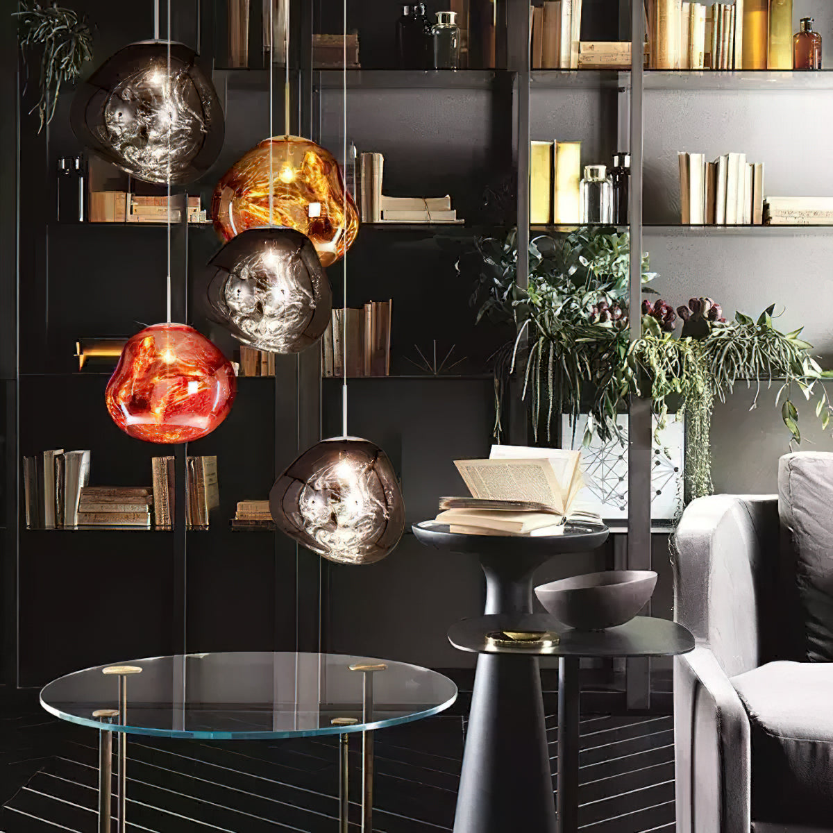 Lavadruppel Hanglamp – Geblazen Glas met Warme Gloed – 4 Maten & 4 Tinten – Modern Artistiek Lichtspel