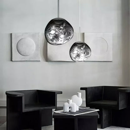 Lavadruppel Hanglamp – Geblazen Glas met Warme Gloed – 4 Maten & 4 Tinten – Modern Artistiek Lichtspel