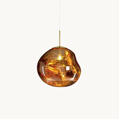 Lavadruppel Hanglamp – Geblazen Glas met Warme Gloed – 4 Maten & 4 Tinten – Modern Artistiek Lichtspel