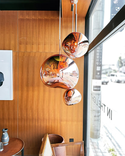 Lavadruppel Hanglamp – Geblazen Glas met Warme Gloed – 4 Maten & 4 Tinten – Modern Artistiek Lichtspel