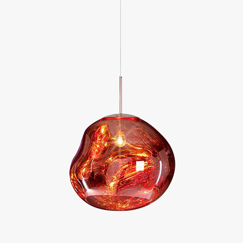 Lavadruppel Hanglamp – Geblazen Glas met Warme Gloed – 4 Maten & 4 Tinten – Modern Artistiek Lichtspel