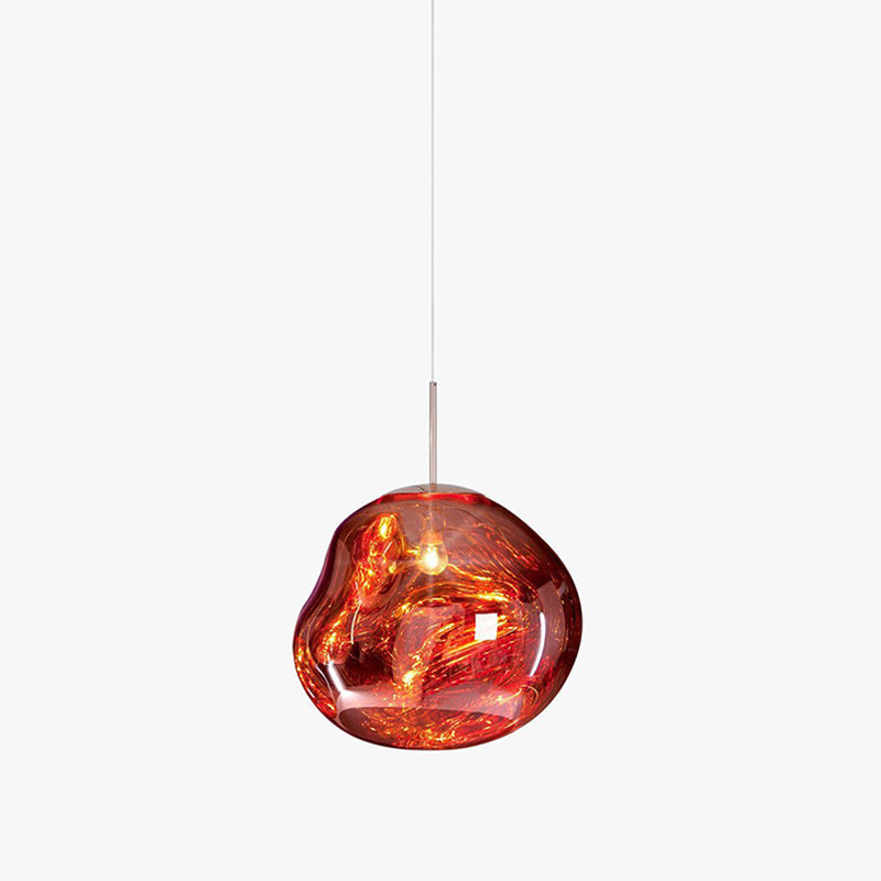 Lavadruppel Hanglamp – Geblazen Glas met Warme Gloed – 4 Maten & 4 Tinten – Modern Artistiek Lichtspel