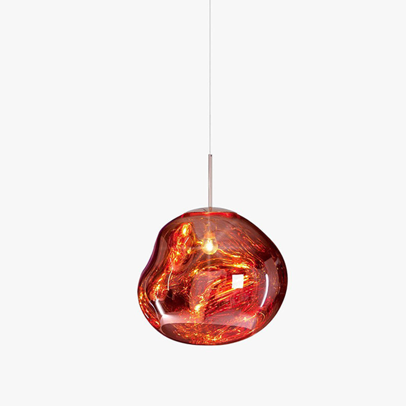 Lavadruppel Hanglamp – Geblazen Glas met Warme Gloed – 4 Maten & 4 Tinten – Modern Artistiek Lichtspel