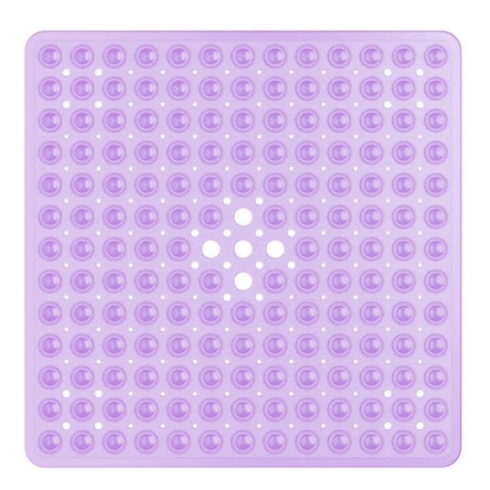 Antislip Badmat met Zuignappen – Veilig Vaste Mat voor Bad en Douche – Vierkant Design met Drainagegaten – PVC Douchevloermat – Machinewasbaarbaar