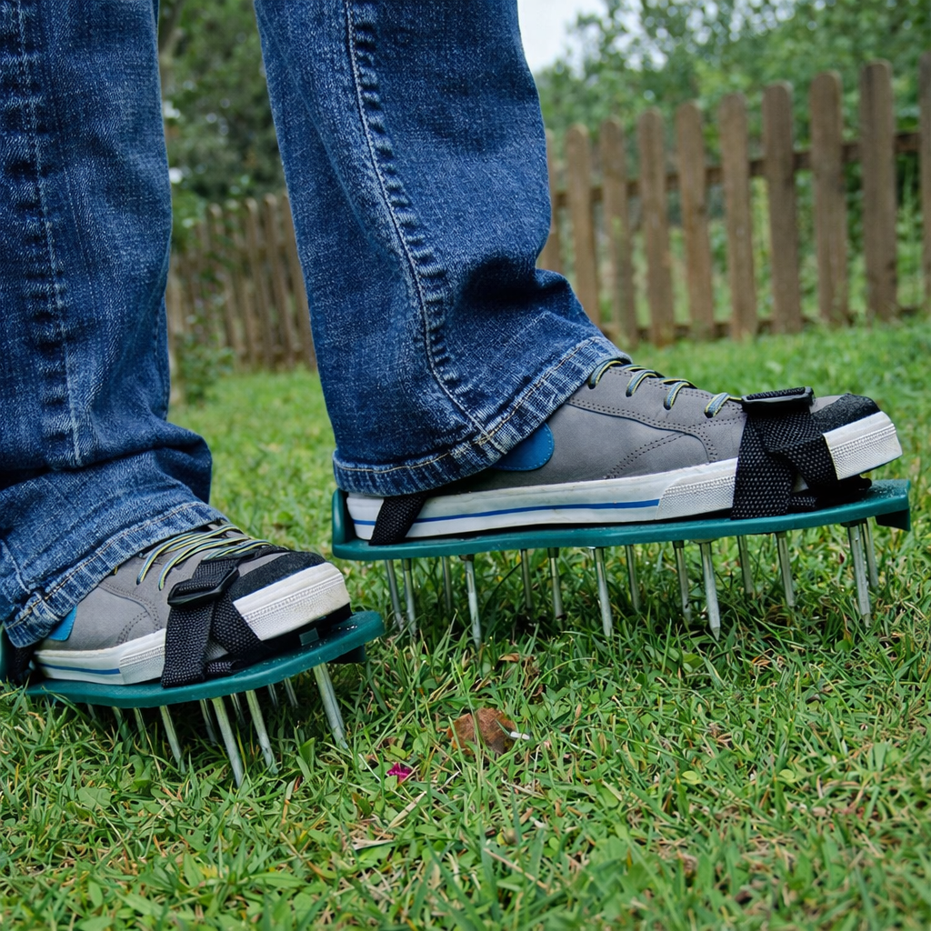 Gazon Beluchter Schoenen Met IJzeren Spikes Verstelbaar 30cm