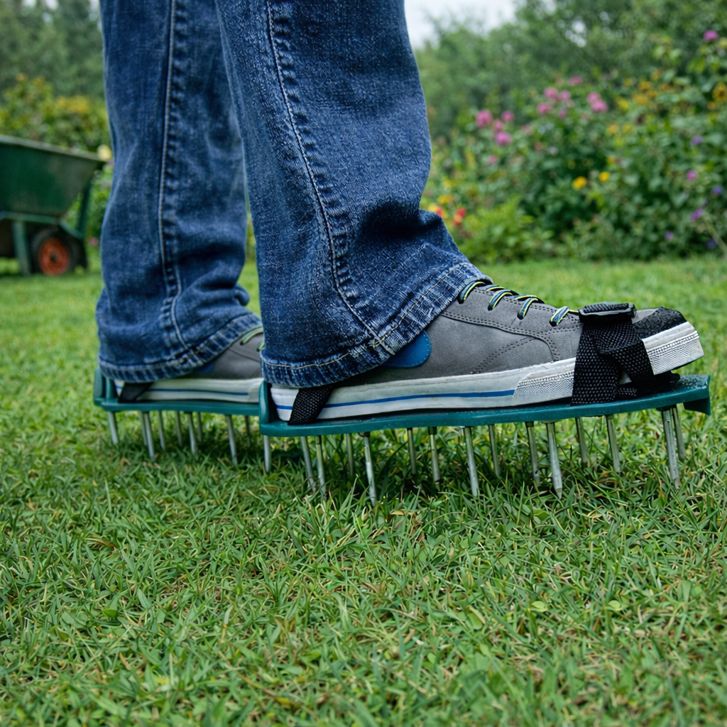 Gazon Beluchter Schoenen Met IJzeren Spikes Verstelbaar 30cm