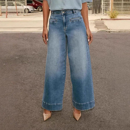 Retro Jeans Broek Wijd Model voor Vrouw - StudioMarella