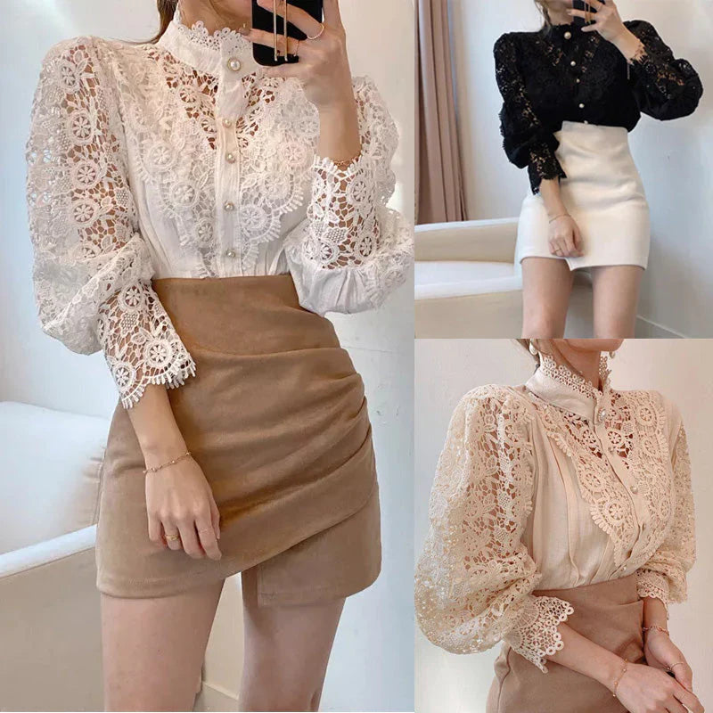 Bloemen Blouse Vrouwelijk Elegant