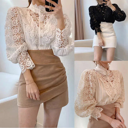 Bloemen Blouse Vrouwelijk Elegant