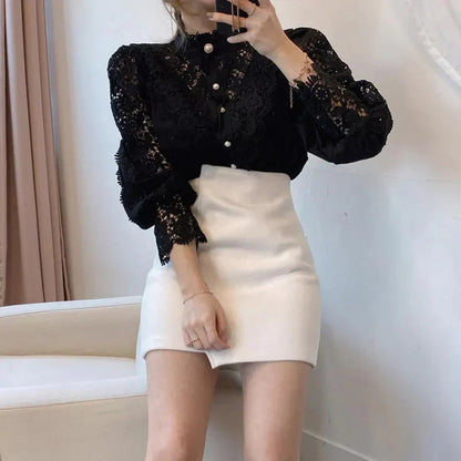 Bloemen Blouse Vrouwelijk Elegant