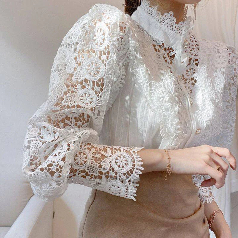 Bloemen Blouse Vrouwelijk Elegant