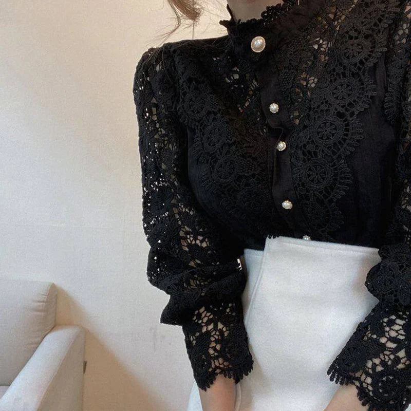 Bloemen Blouse Vrouwelijk Elegant