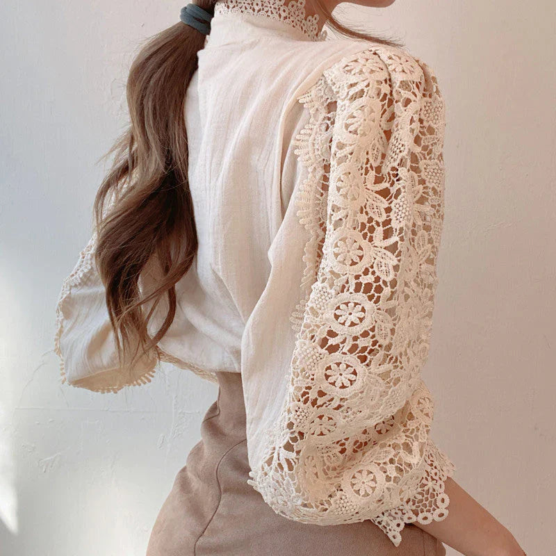 Bloemen Blouse Vrouwelijk Elegant