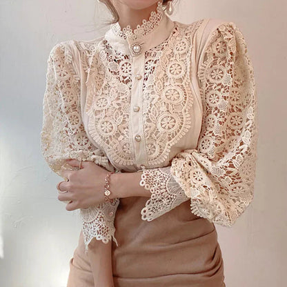 Bloemen Blouse Vrouwelijk Elegant