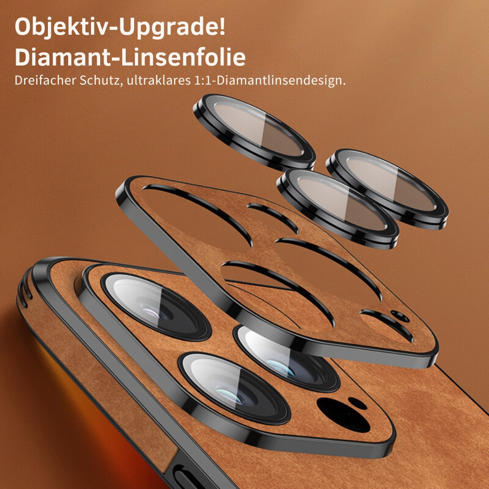 Smartphone Hoesje in Leerlook — Slank Design met Valbescheming & MagSafe-Compatibiliteit voor iPhone 16/15/14/13/12