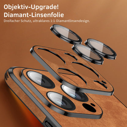 Smartphone Hoesje in Leerlook — Slank Design met Valbescheming & MagSafe-Compatibiliteit voor iPhone 16/15/14/13/12