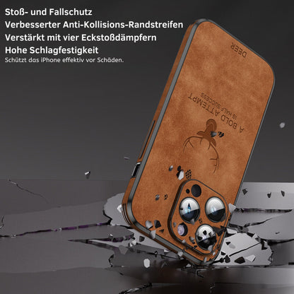 Smartphone Hoesje in Leerlook — Slank Design met Valbescheming & MagSafe-Compatibiliteit voor iPhone 16/15/14/13/12
